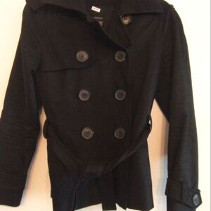Zara Black Short Trench coat medium